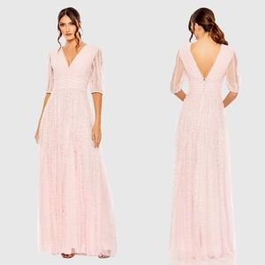 Mac Duggal Pink Maxi Dress